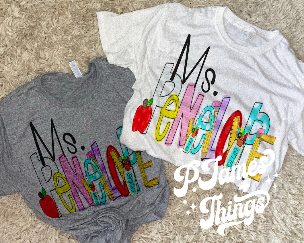 teacher name tees!