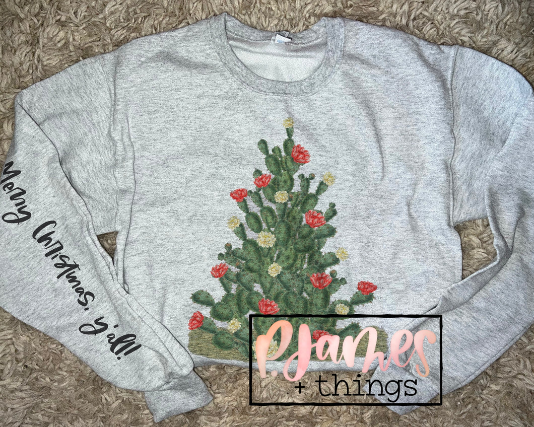 cactus christmas - sweatshirt